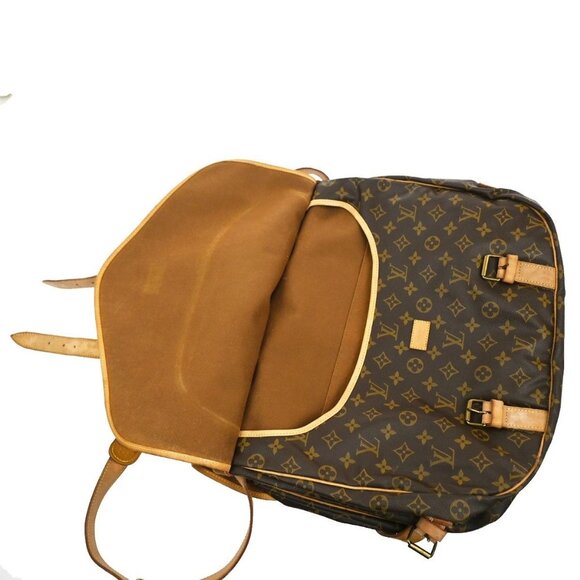 LOUIS VUITTON Logo Saumur 43 Shoulder Bag Monogram Leather Brown - Picture 8 of 16